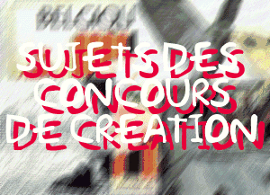 Pages des Sujets des concours Paroles de cration.